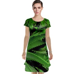 Vivid Tropical Design Cap Sleeve Nightdress by dflcprints