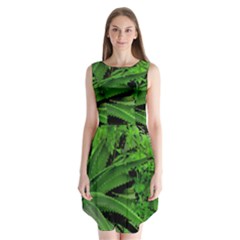 Vivid Tropical Design Sleeveless Chiffon Dress   by dflcprints