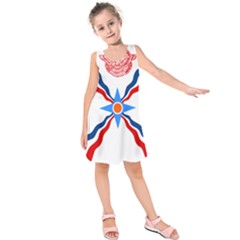Assyrian Flag  Kids  Sleeveless Dress by abbeyz71