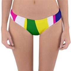 Anatomicalrainbow Wave Chevron Pink Blue Yellow Green Reversible Hipster Bikini Bottoms by Mariart