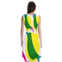 Anatomicalrainbow Wave Chevron Pink Blue Yellow Green Sleeveless Chiffon Dress   View2