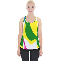 Anatomicalrainbow Wave Chevron Pink Blue Yellow Green Piece Up Tank Top by Mariart