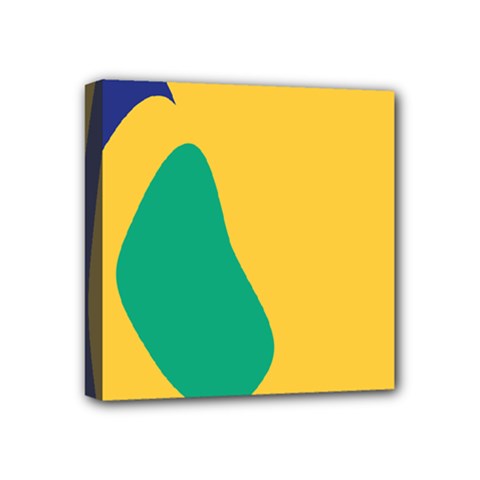 Yellow Green Blue Mini Canvas 4  X 4  by Mariart