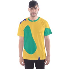 Yellow Green Blue Men s Sports Mesh Tee