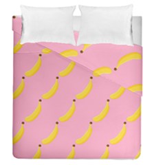 Banana Fruit Yellow Pink Duvet Cover Double Side (queen Size)