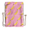 Banana Fruit Yellow Pink Drawstring Bag (Large) View2