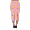 Banana Fruit Yellow Pink Midi Pencil Skirt View2