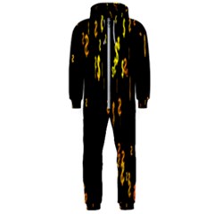 Animated Falling Spinning Shining 3d Golden Dollar Signs Against Transparent Hooded Jumpsuit (men)  by Mariart