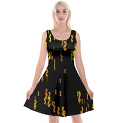 Animated Falling Spinning Shining 3d Golden Dollar Signs Against Transparent Reversible Velvet Sleeveless Dress by Mariart