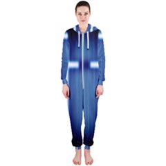Blue Cross Christian Hooded Jumpsuit (ladies)  by Mariart