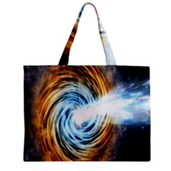 A Blazar Jet In The Middle Galaxy Appear Especially Bright Zipper Mini Tote Bag