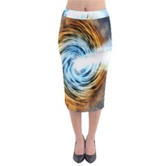 A Blazar Jet In The Middle Galaxy Appear Especially Bright Midi Pencil Skirt by Mariart