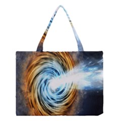 A Blazar Jet In The Middle Galaxy Appear Especially Bright Medium Tote Bag