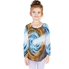 A Blazar Jet In The Middle Galaxy Appear Especially Bright Kids  Long Sleeve Tee