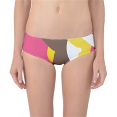 Breast Pink Brown Yellow White Rainbow Classic Bikini Bottoms