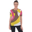 Breast Pink Brown Yellow White Rainbow Short Sleeve Top View1