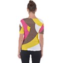 Breast Pink Brown Yellow White Rainbow Short Sleeve Top View2