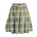 Green and golden dots pattern                              High Waist Skirt View1