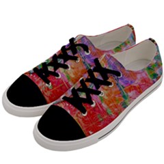 Colorful Watercolors Pattern                      Men s Low Top Canvas Sneakers