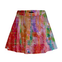 Colorful Watercolors Pattern                              Mini Flare Skirt by LalyLauraFLM