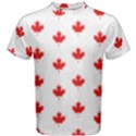 Canadian Maple Leaf Pattern Men s Cotton Tee View1
