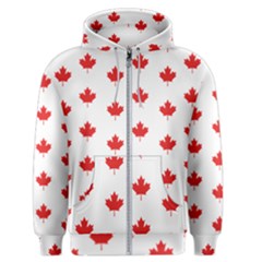 Canadian Maple Leaf Pattern Men s Zipper Hoodie