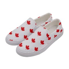 Canadian Maple Leaf Pattern Women s Canvas Slip Ons by Mariart