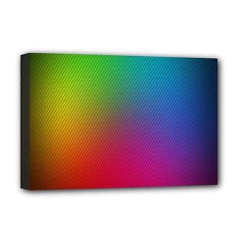 Bright Lines Resolution Image Wallpaper Rainbow Deluxe Canvas 18  X 12  