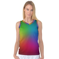 Bright Lines Resolution Image Wallpaper Rainbow Women s Basketball Tank Top by Mariart