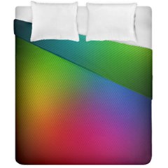 Bright Lines Resolution Image Wallpaper Rainbow Duvet Cover Double Side (california King Size) by Mariart