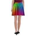 Bright Lines Resolution Image Wallpaper Rainbow A-Line Pocket Skirt View2