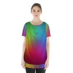 Bright Lines Resolution Image Wallpaper Rainbow Skirt Hem Sports Top by Mariart