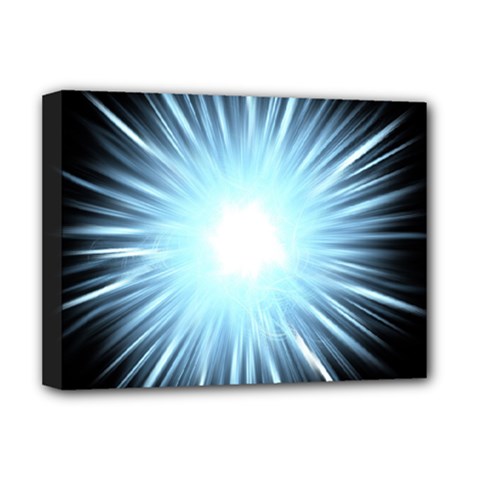 Bright Light On Black Background Deluxe Canvas 16  X 12  