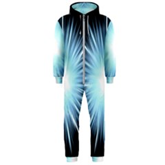 Bright Light On Black Background Hooded Jumpsuit (men)  by Mariart