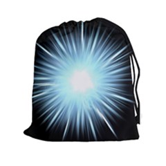 Bright Light On Black Background Drawstring Pouches (xxl)