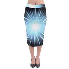 Bright Light On Black Background Midi Pencil Skirt by Mariart