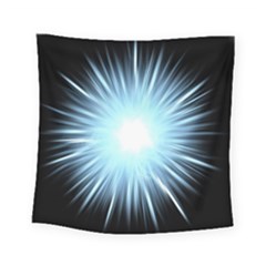 Bright Light On Black Background Square Tapestry (small) by Mariart