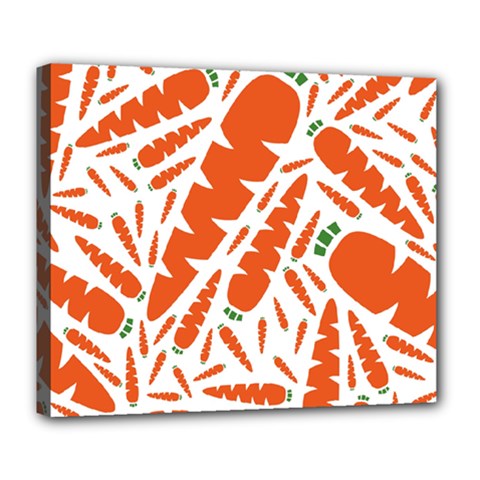 Carrots Fruit Vegetable Orange Deluxe Canvas 24  X 20  