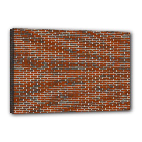 Brick Wall Brown Line Canvas 18  X 12 