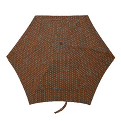 Brick Wall Brown Line Mini Folding Umbrellas