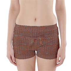 Brick Wall Brown Line Boyleg Bikini Wrap Bottoms by Mariart