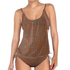 Brick Wall Brown Line Tankini Set by Mariart