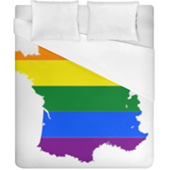 Flag Map Stripes Line Colorful Duvet Cover (California King Size)