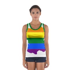 Flag Map Stripes Line Colorful Sport Tank Top 