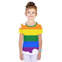Flag Map Stripes Line Colorful Kids  One Piece Tee