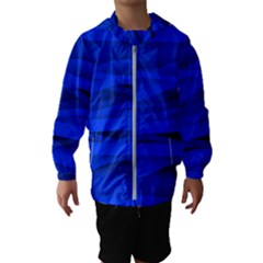 Dark Blue Stripes Seamless Hooded Wind Breaker (kids)