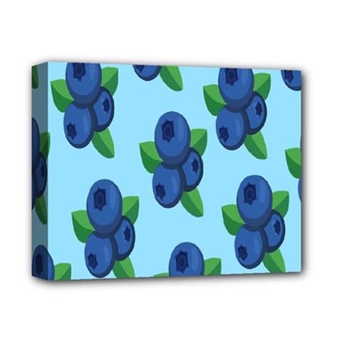 Fruit Nordic Grapes Green Blue Deluxe Canvas 14  X 11  by Mariart