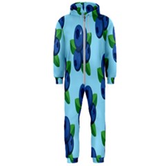 Fruit Nordic Grapes Green Blue Hooded Jumpsuit (men)  by Mariart