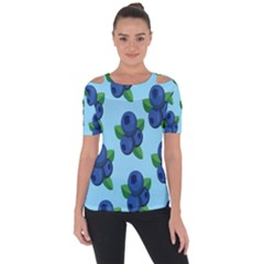 Fruit Nordic Grapes Green Blue Short Sleeve Top