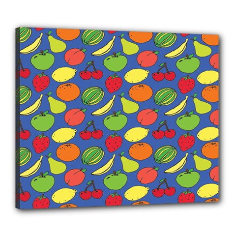 Fruit Melon Cherry Apple Strawberry Banana Apple Canvas 24  X 20 